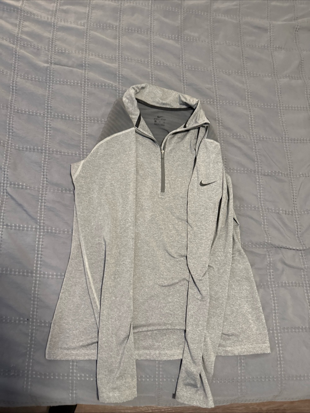 Nike Gray Fleece Pullover with Swoosh Tag